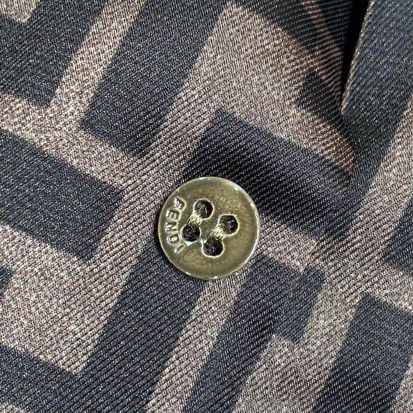Fendi Brown Silk Shirt - PerfectKickZ