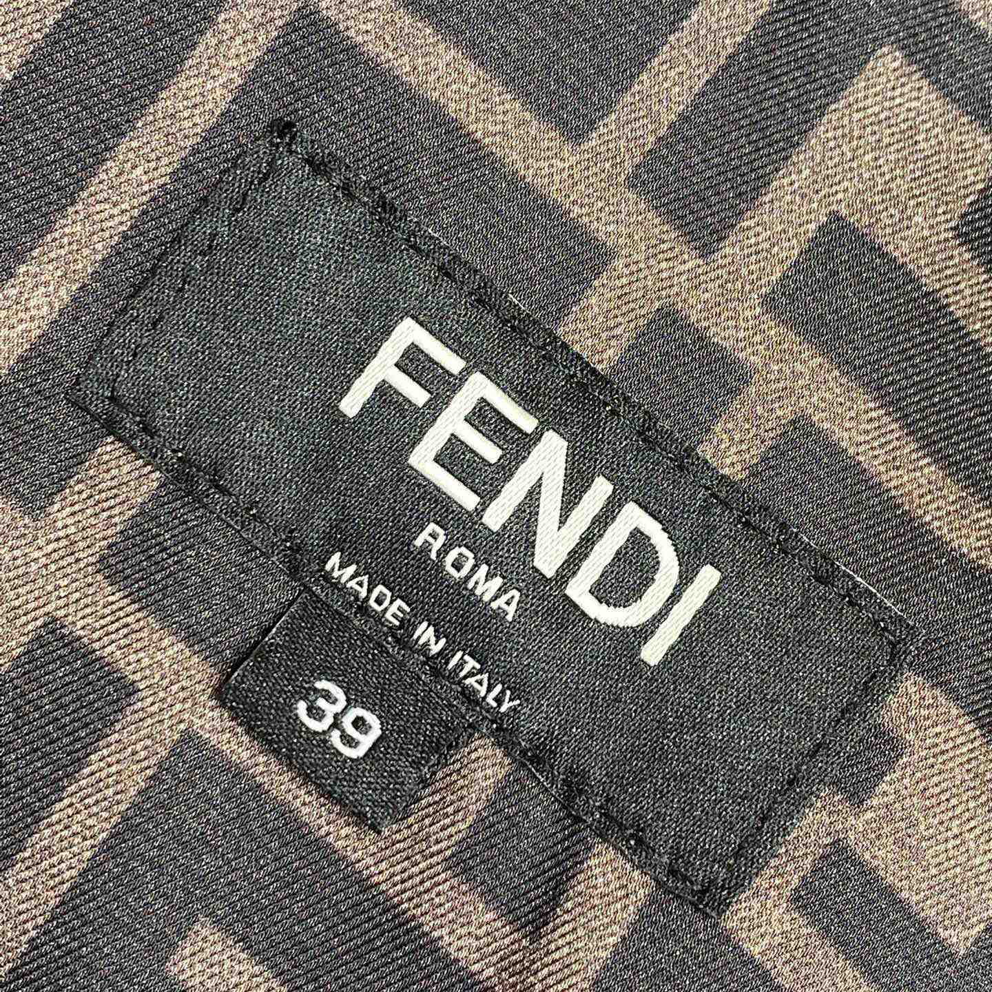 Fendi Brown Silk Shirt - PerfectKickZ