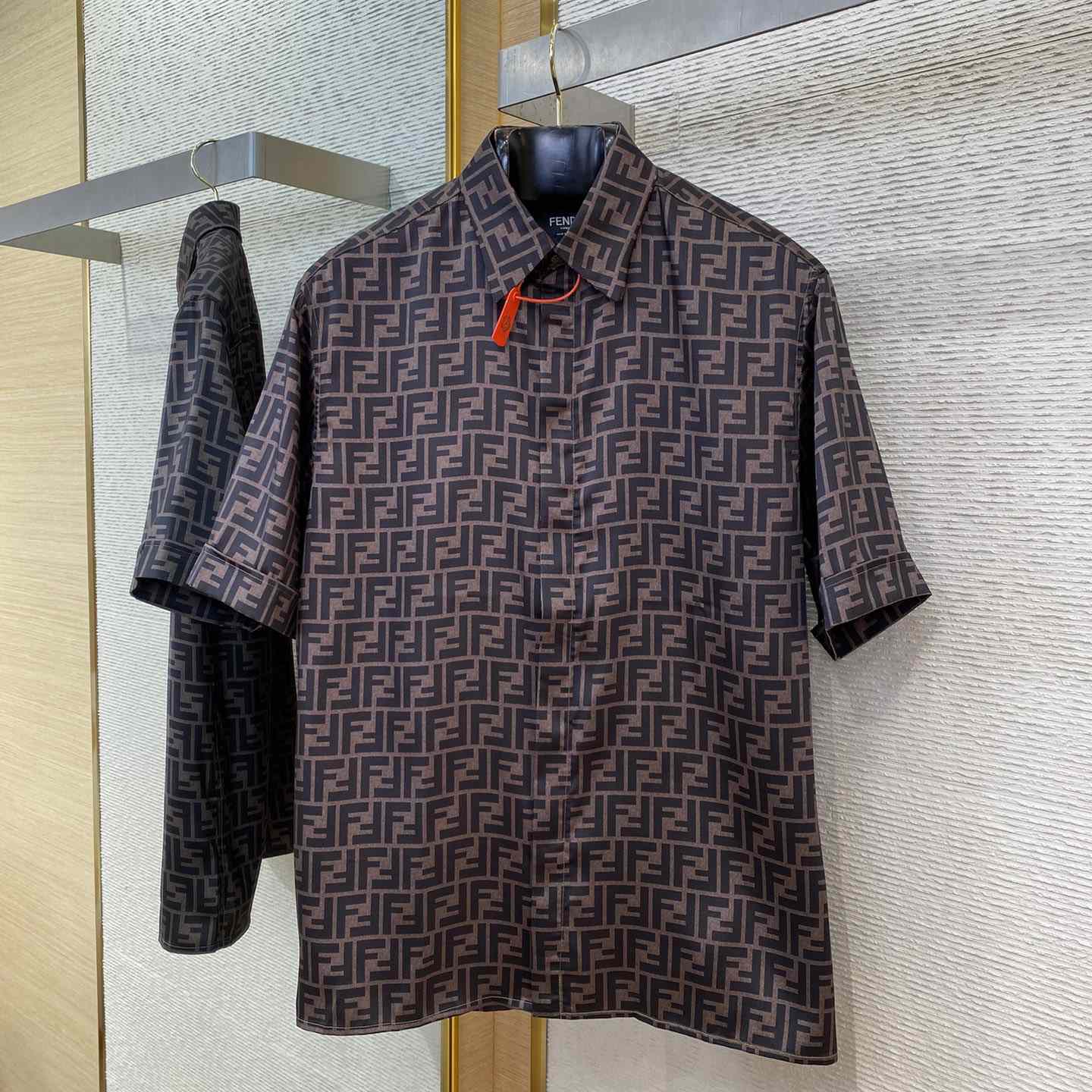 Fendi Brown Silk Shirt - PerfectKickZ
