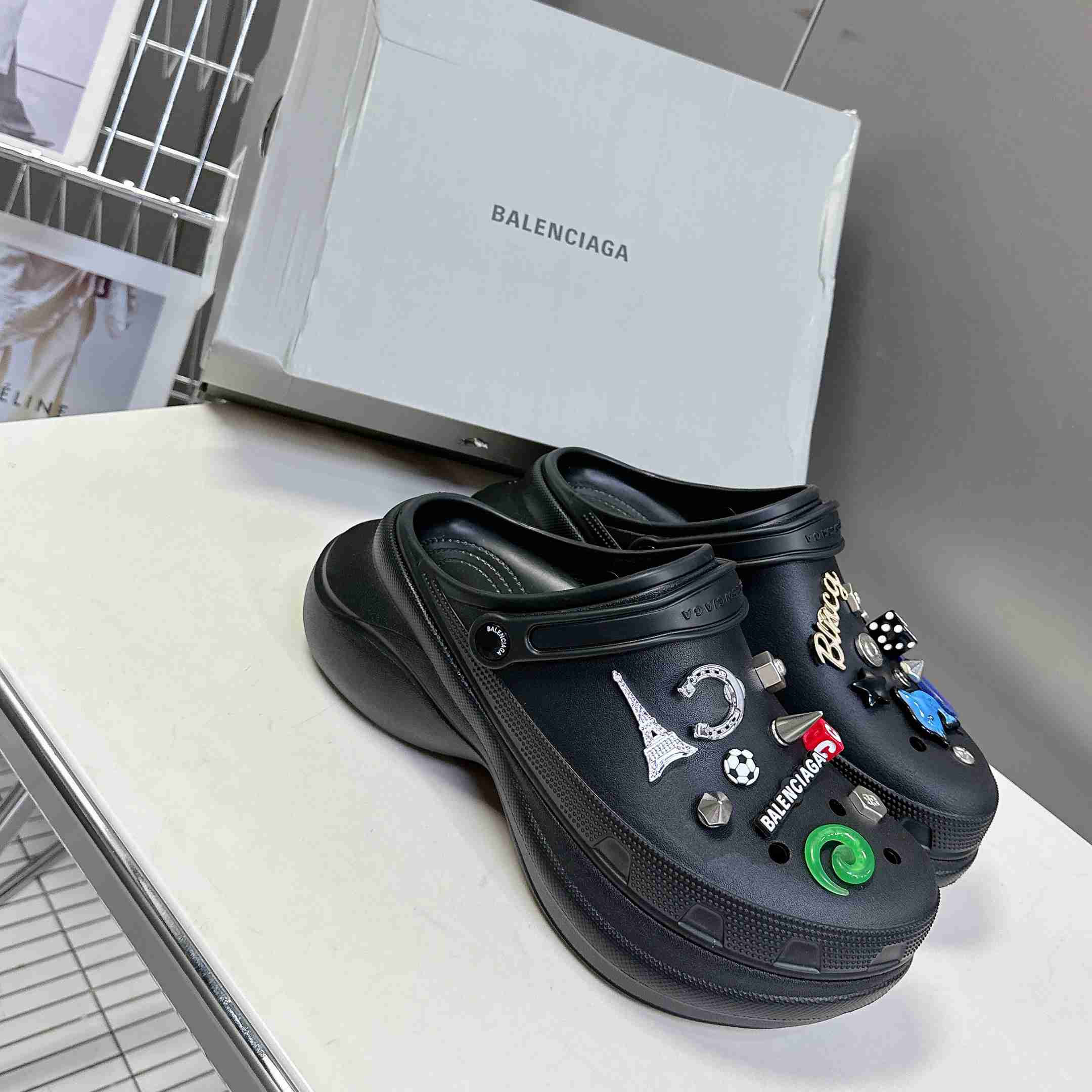 Balenciaga Crocs™ Mule In Black - PerfectKickZ