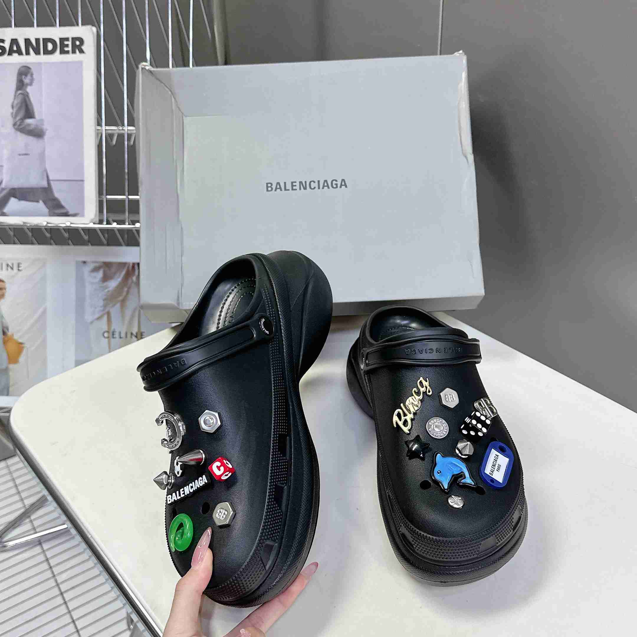 Balenciaga Crocs™ Mule In Black - PerfectKickZ