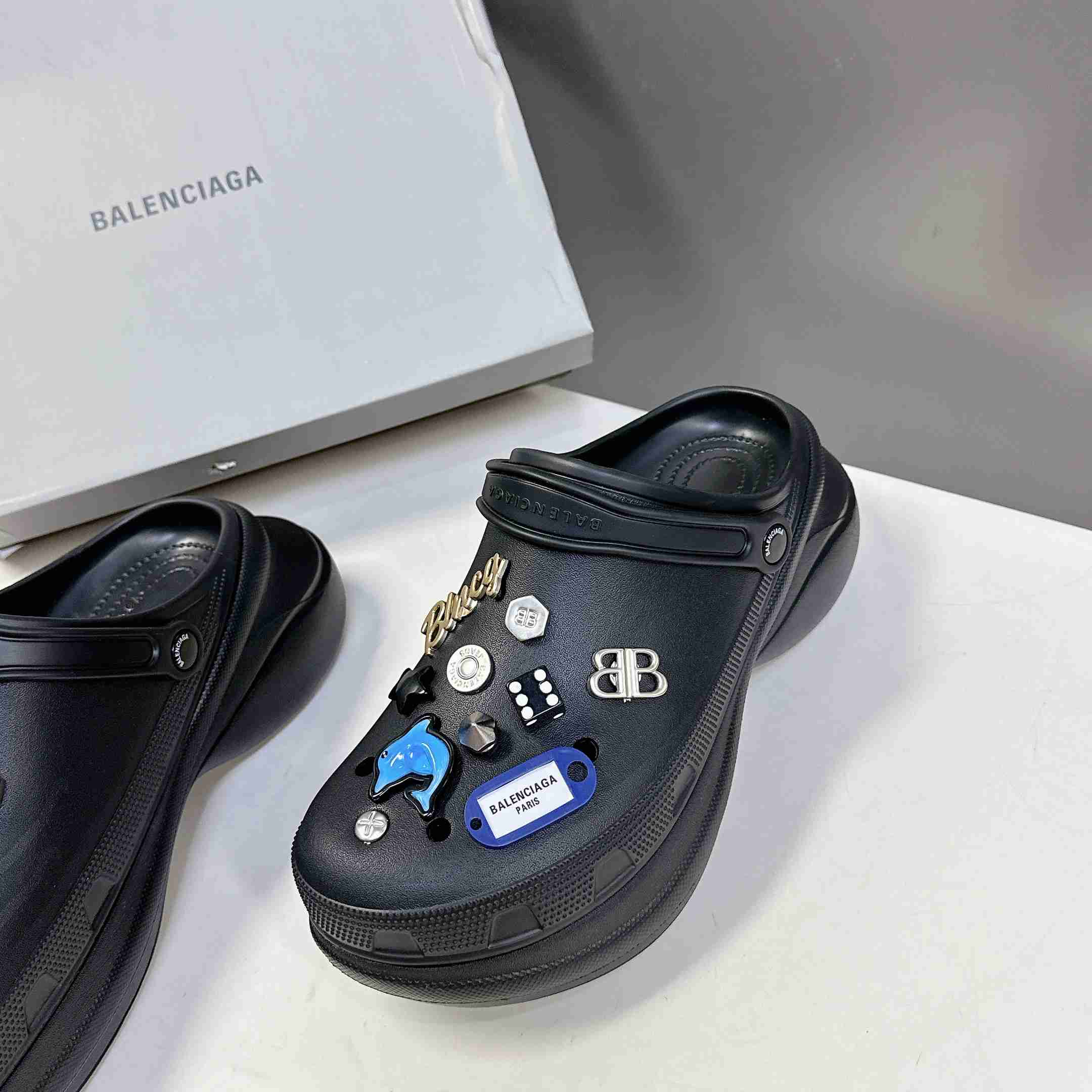 Balenciaga Crocs™ Mule In Black - PerfectKickZ