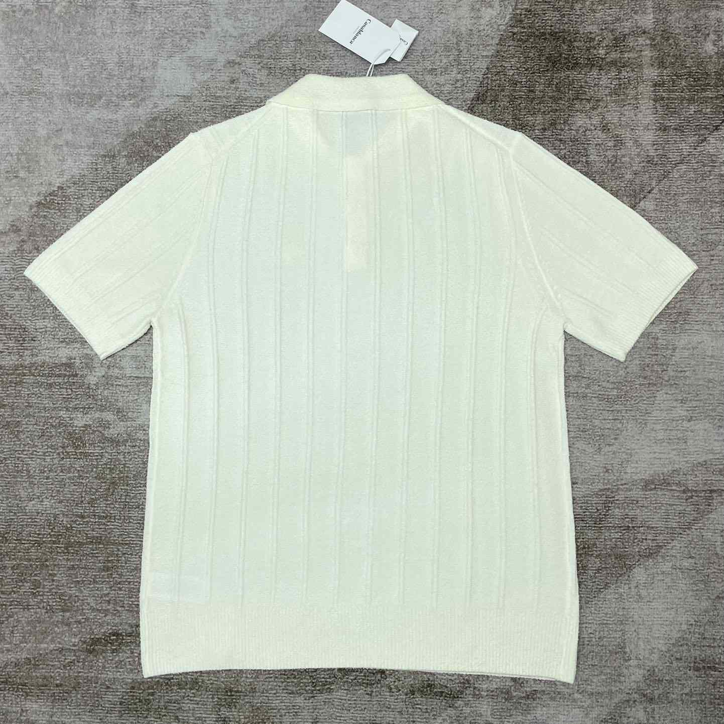 Casablanca Logo Appliqué Boucle Polo Shirt   D0016 - PerfectKickZ