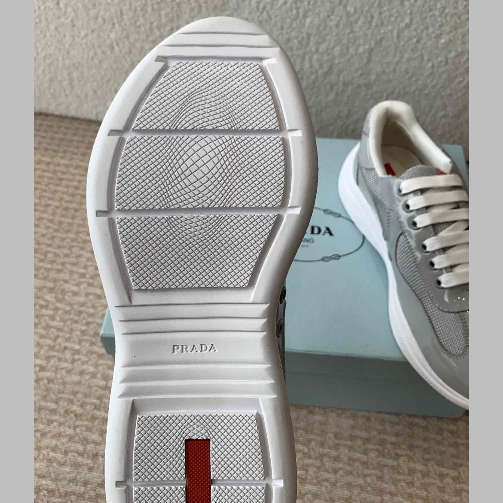 Patent Leather And Technical Fabric Prada America's Cup Sneakers - PerfectKickZ