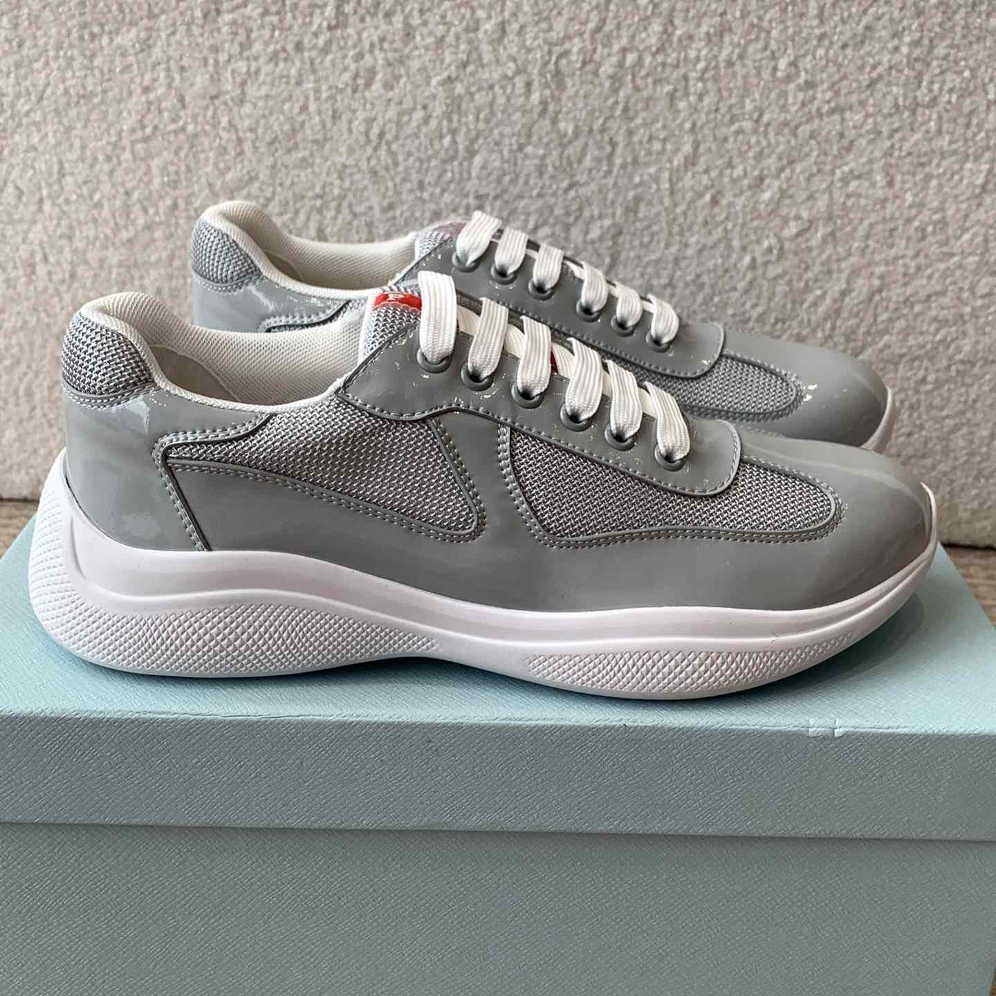 Patent Leather And Technical Fabric Prada America's Cup Sneakers - PerfectKickZ