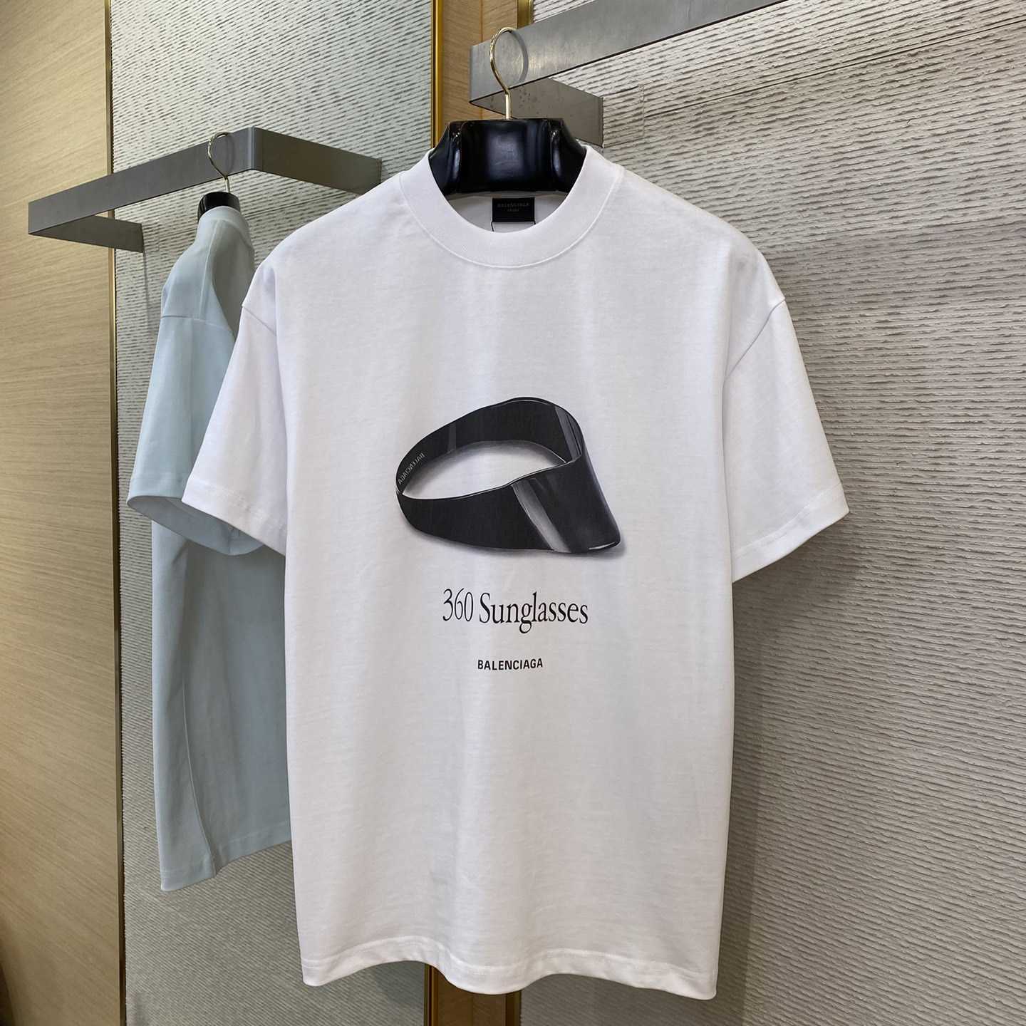Balenciaga 360 Sunglasses T-Shirt Medium Fit In Dirty White - PerfectKickZ