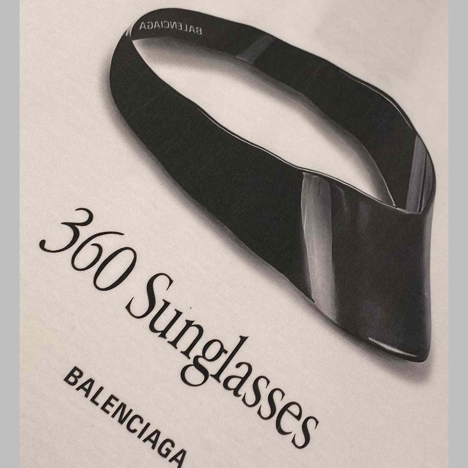 Balenciaga 360 Sunglasses T-Shirt Medium Fit In Dirty White - PerfectKickZ