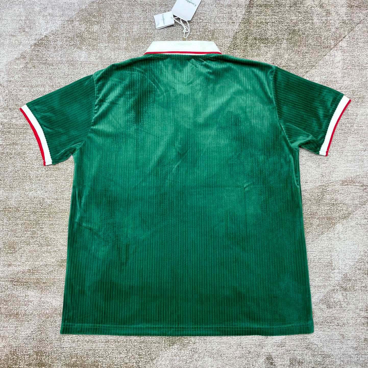 Casablanca Rib Velour Polo Shirt   c877 - PerfectKickZ
