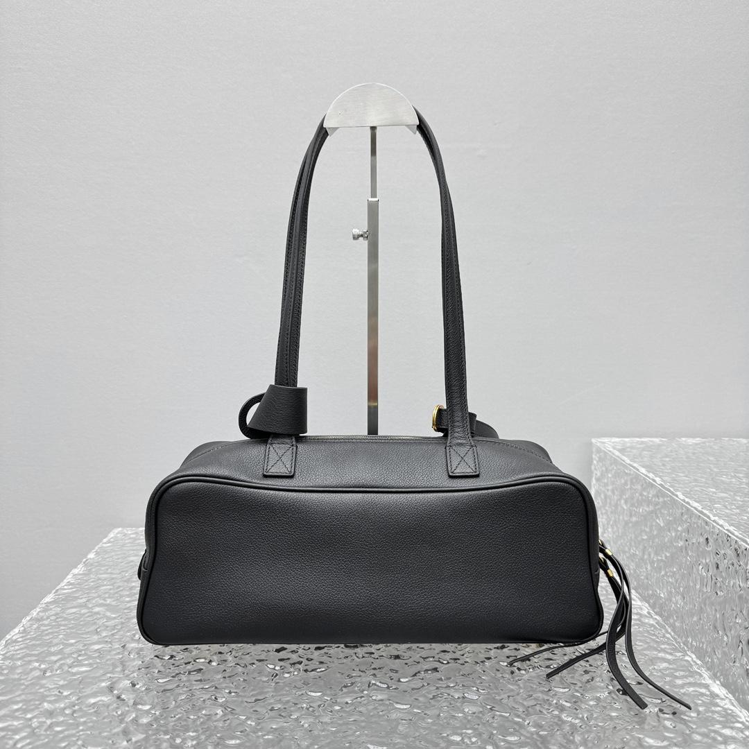 Balenciaga Carrie Bowling Bag Small In Black - PerfectKickZ