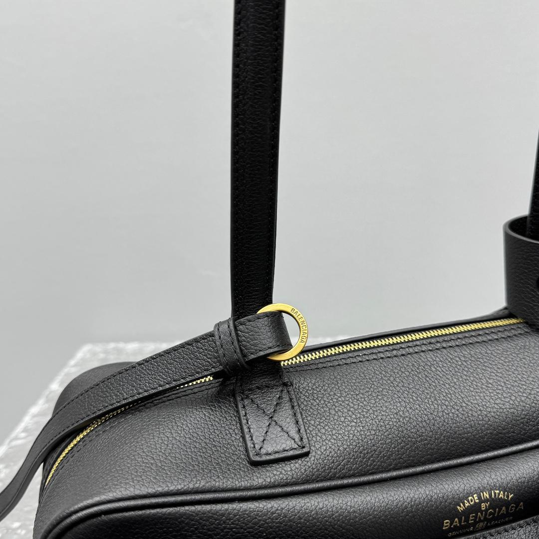 Balenciaga Carrie Bowling Bag Small In Black - PerfectKickZ
