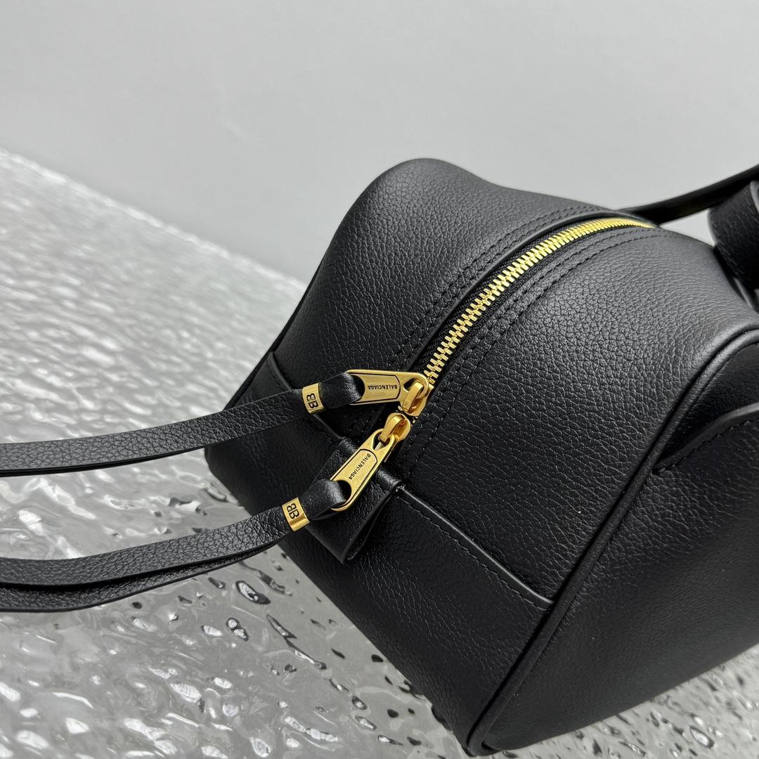 Balenciaga Carrie Bowling Bag Small In Black - PerfectKickZ