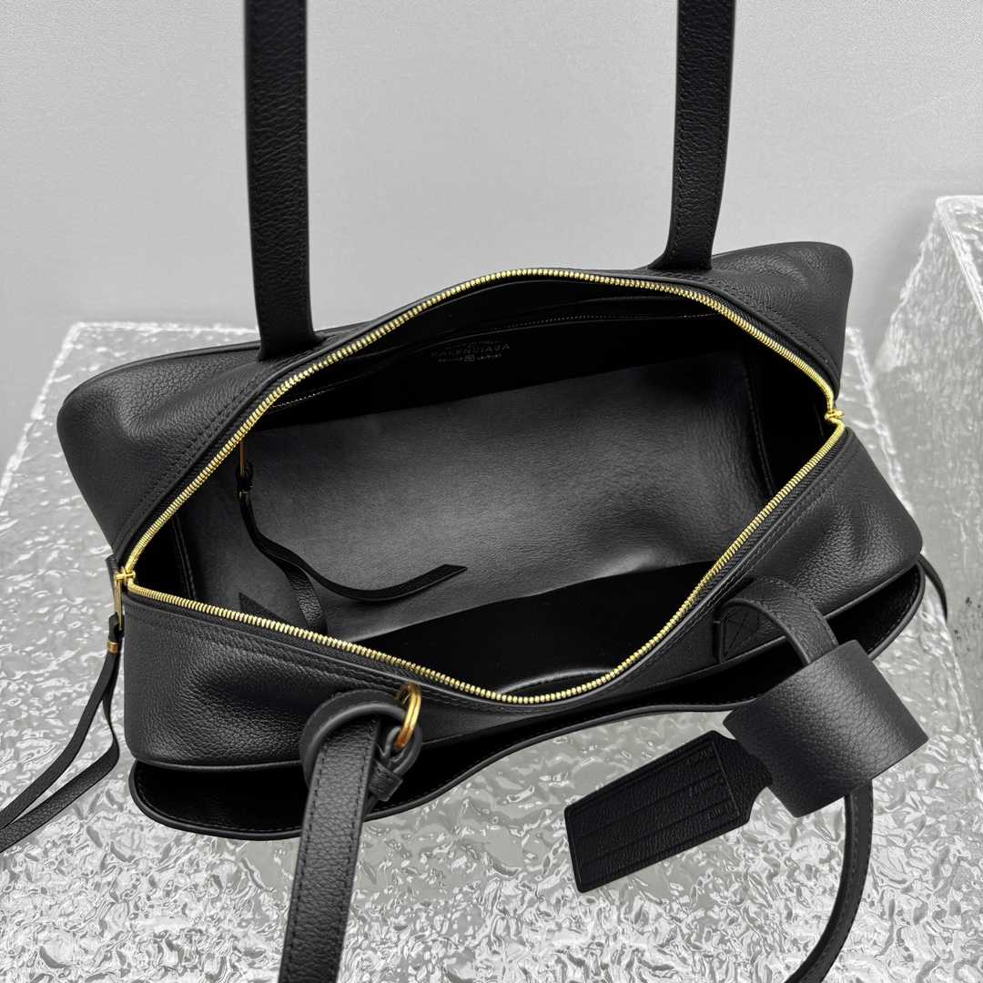 Balenciaga Carrie Bowling Bag Small In Black - PerfectKickZ