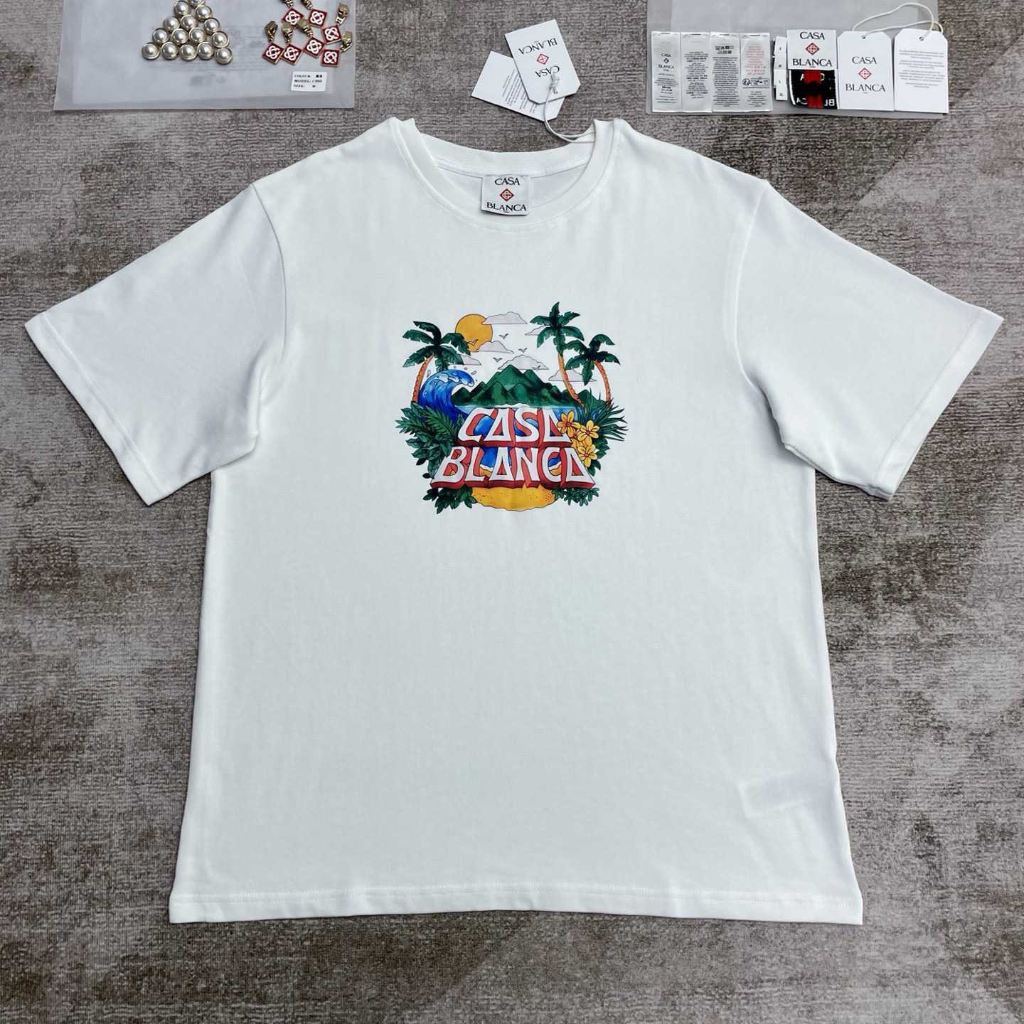 Casablanca Black 'Casa' Beach Wave T-Shirt   C991 - PerfectKickZ