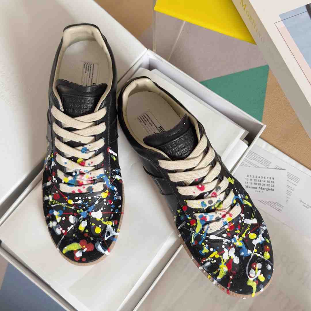 Maison Margiela Wmns Replica Low 'Paint Splatter - Black Pollock' - PerfectKickZ