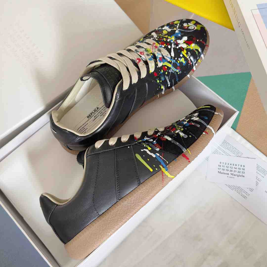 Maison Margiela Wmns Replica Low 'Paint Splatter - Black Pollock' - PerfectKickZ