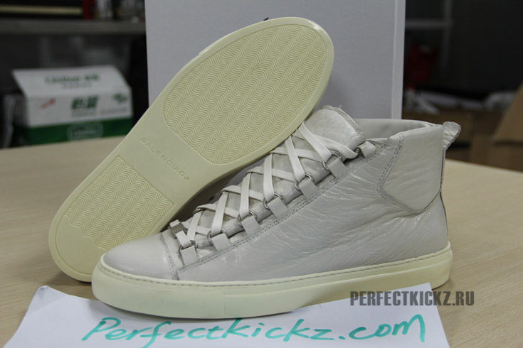Balenciaga Arena Creased Leather Sneakers