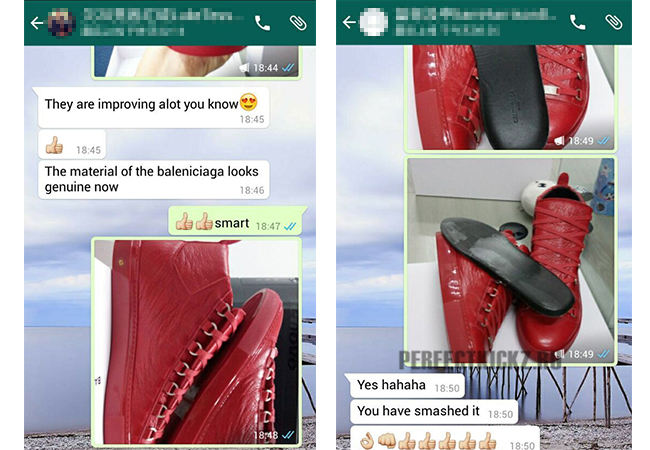 Customer Comments for PerfectKickz Balenciagas
