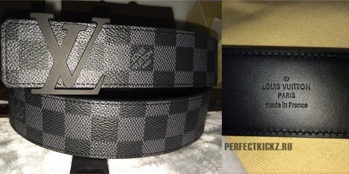 High End Louis Vuitton LV Damier Graphite Belt M9808 for men on sale