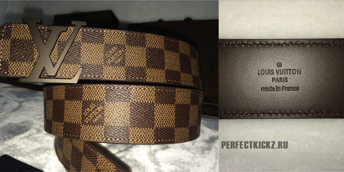 High End Louis Vuitton men LV INITIALS DAMIER EBENE Belt M9807